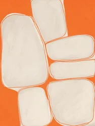 Forme organiche in arancione intenso