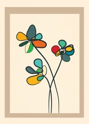 Fiori astratti colorati