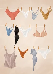 Lingerie stesa ad asciugare
