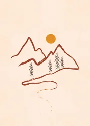 Sentiero di montagna minimalista