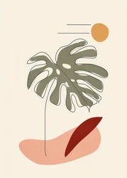 Foglia di Monstera Desert Sun