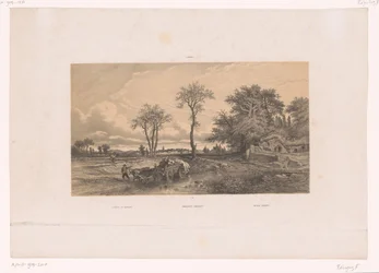 Carro contadino con buoi in un paesaggio ungherese (serie Figuren in een landschap)