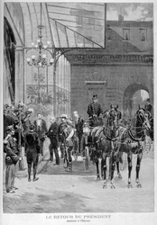 Il ritorno di Félix Faure, Presidente della Francia, a Parigi, dopo la sua visita in Russia, 1897