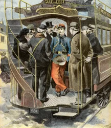 Un fante di ritorno dalla spedizione in Madagascar, Parigi 1896 (Incisione)
