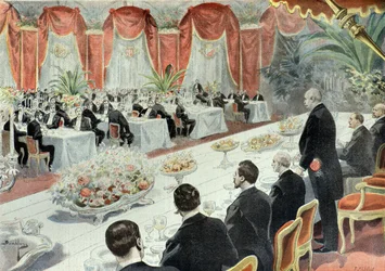 Cena offerta a Felix Faure dai rappresentanti del commercio e dell