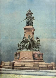 Monumento alla difesa di Saint Quentin contro gli spagnoli nel 1557 (Incisione)
