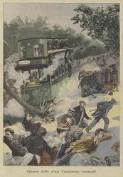 Corsa selvaggia di un tram fuori controllo a Parigi