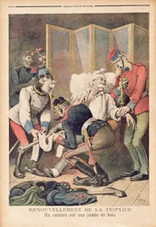 Caricatura della Triplice Alleanza di Germania, Austria e Italia, da 