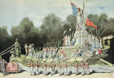 Carro del Trionfo della Repubblica alla Festa nazionale, 22 settembre 1892, da «Le Petit Journal», 24 settembre 1892