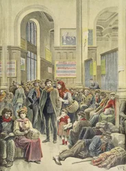 Emigranti italiani alla Gare Saint-Lazare, da 