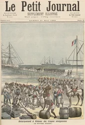 Sbarco delle truppe senegalesi al nuovo molo di Cotonou, da 