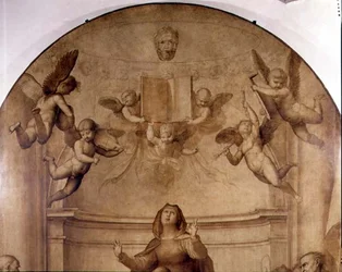 Pala del Gran Consiglio (dettaglio raffigurante angeli musicali che tengono un libro)