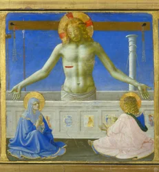 Cristo in piedi nel sepolcro (Resurrezione) - parte inferiore (predella) dell