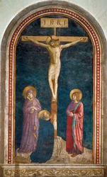 Le Calvaire avec saint Dominique - Affresco della Crocifissione con San Domenico ...