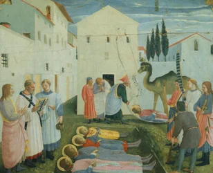 La Sepoltura dei Santi Cosma e Damiano, predella raffigurante la storia dei Santi Cosma e Damiano dell