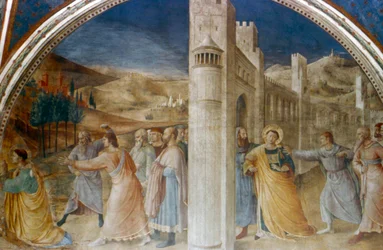 Arresto e lapidazione di Santo Stefano, metà XV secolo