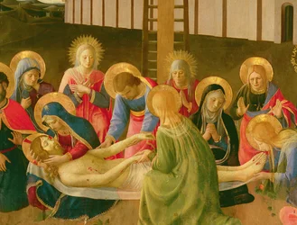 Compianto sul Cristo morto, 1436-41 (dettaglio)