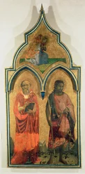 SS. Girolamo e Giovanni Battista, pannello laterale da La Madonna e il Bambino con la Santissima Trinità Tabernacolo, c.1430