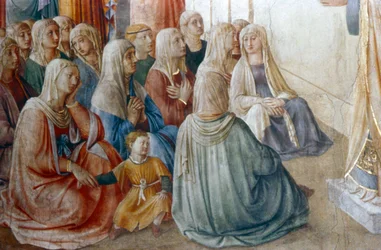 San Stefano che predica (dettaglio), metà XV secolo