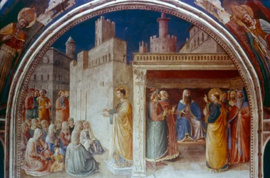 San Stefano predica, metà XV secolo