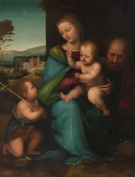 La Sacra Famiglia con San Giovanni Battista, 1505-1515 circa (olio su tavola)