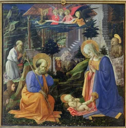 Adorazione del Bambino con SS. Ilario, Girolamo, Maria Maddalena e Angeli