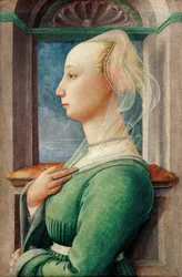 Ritratto di profilo di una giovane donna, ca 1445