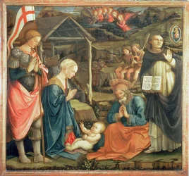 La Natività con SS. Michele e Domenico, 1470