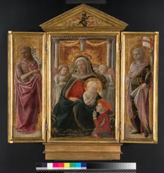 Trittico: Madonna col Bambino con San Giovanni Battista e San Giorgio, c.1437