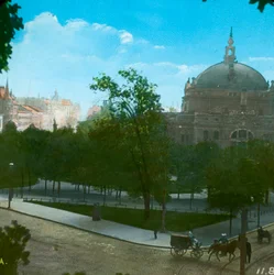 Il Teatro Nazionale, Christiania, Oslo, Norvegia, fine del XIX-inizio del XX secolo.
