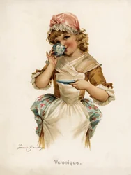 Ragazze: Veronique (litografia a colori)