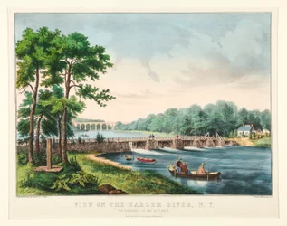 Vista del fiume Harlem, N.Y.