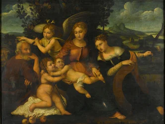La Sacra Famiglia con Santa Caterina