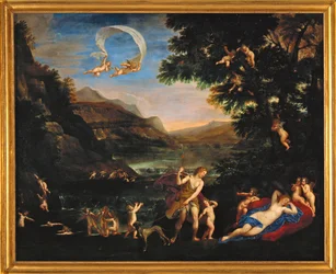 Adonis conduit pres de Venus par les Amours - gli dei dell