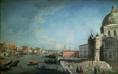 Veduta del Canal Grande dal Ponte degli Scalzi. A destra la chiesa di Santa Maria di Nazareth (Scalzi)