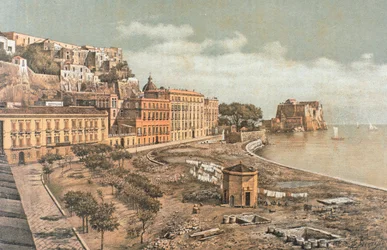 Via Chiatamone a Napoli, illustrazione da 