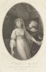 Mr. Dimond e Miss Wallis nei personaggi di Romeo e Giulietta, 1 maggio 1796