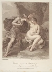 Perseo, dopo aver salvato Andromeda da un pericolo imminente, si innamora della sua bellezza