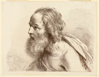 Ritratto di un vecchio con la barba, con spalle nude