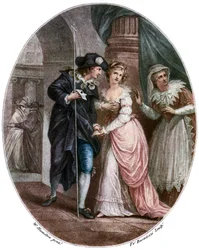 Scena da Romeo e Giulietta di Shakespeare