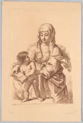 Vergine e bambino con un libro
