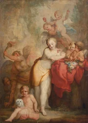 Allegoria del vizio e della virtù (olio su tela)