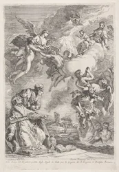 San Gregorio Magno e San Girolamo pregano per le anime del purgatorio
