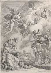 Papa San Gregorio I libera le anime dal Purgatorio con le sue preghiere, 1731