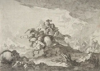 Carica di cavalleria, metà-fine XVIII secolo