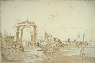 Porta vicino a un ponte di sbarco