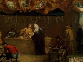 Insegna della Corporazione dei Coroneri, di Francesco Guardi