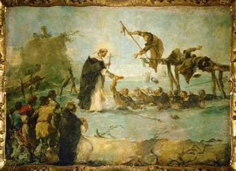 Il miracolo di un santo domenicano (olio su tela)
