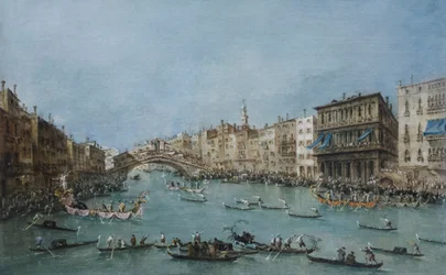 Il Canal Grande vicino al ponte di Rialto