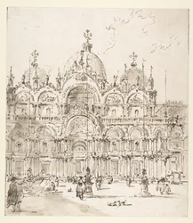 Veduta della piazza con la Basilica di San Marco